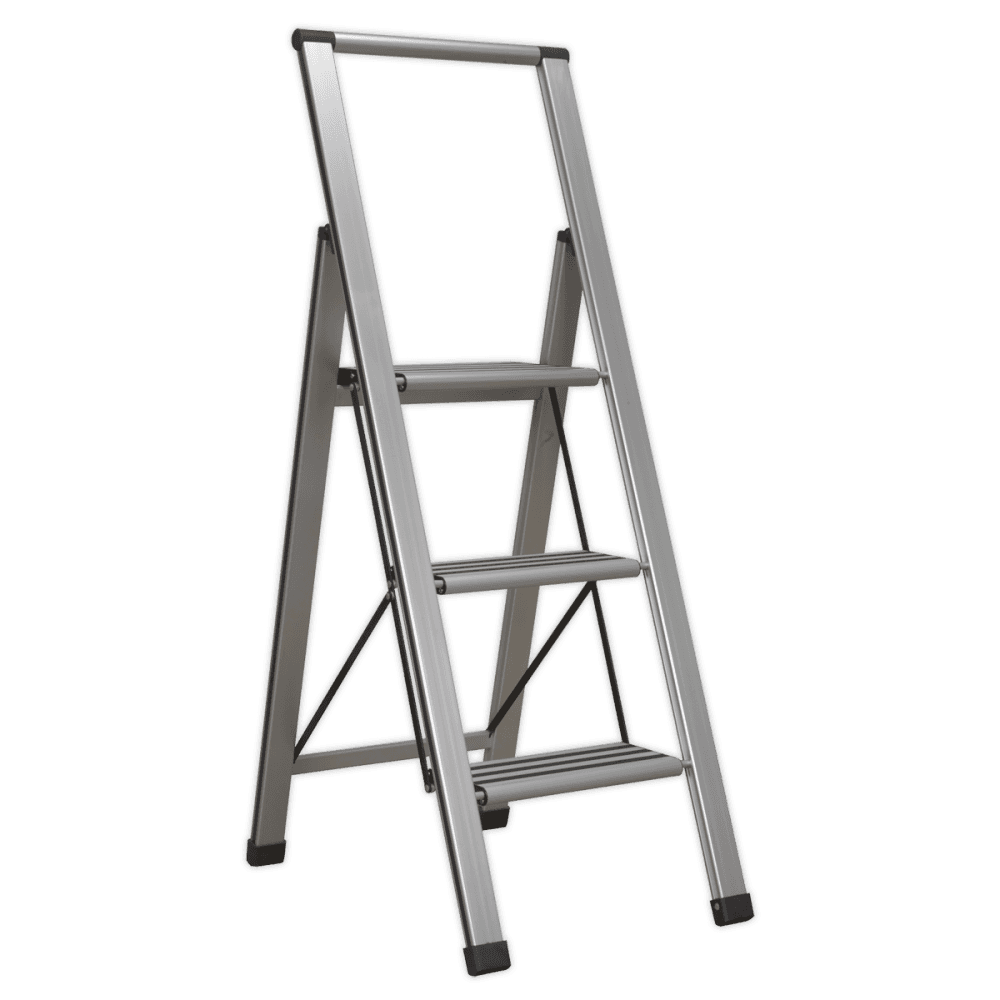 Sealey Aluminium Professional Folding Step Ladder 3-Step 150kg Capacity Model No-APSL3
