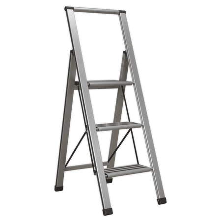 Sealey Aluminium Professional Folding Step Ladder 3-Step 150kg Capacity Model No-APSL3