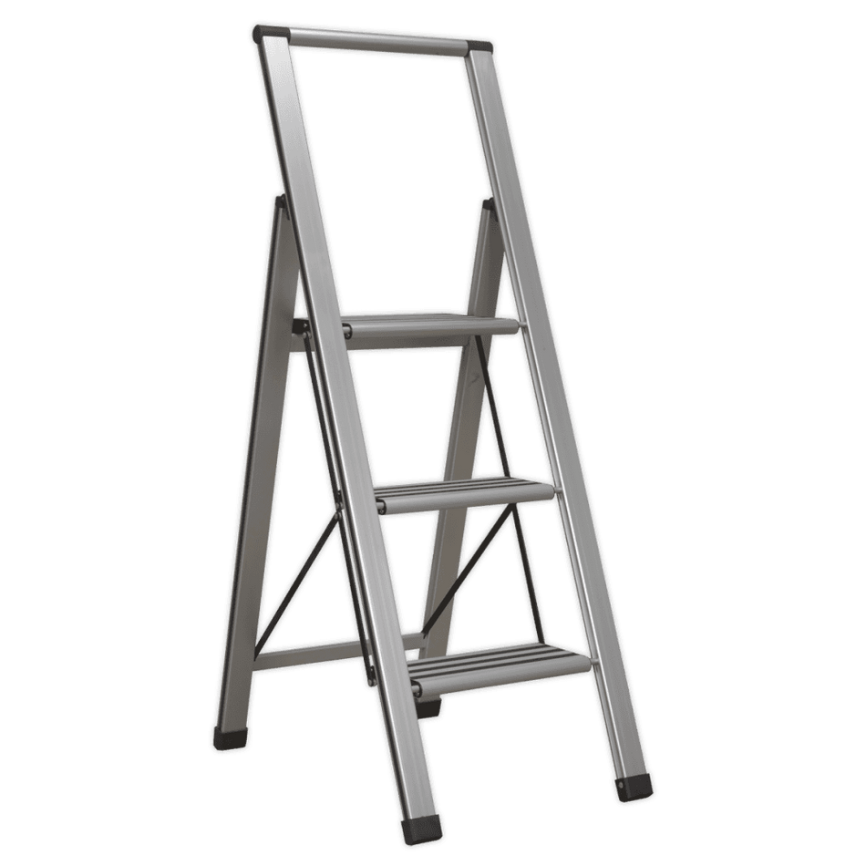Sealey Aluminium Professional Folding Step Ladder 3-Step 150kg Capacity Model No-APSL3