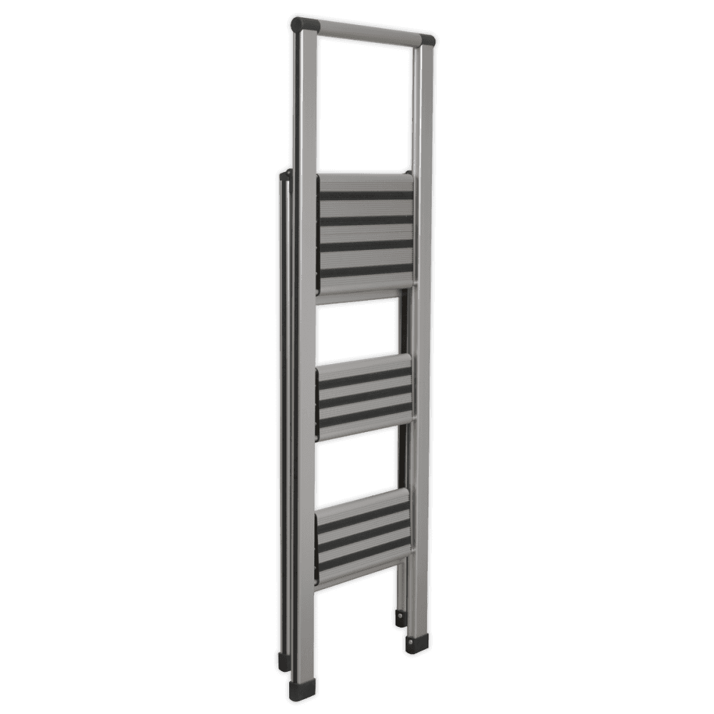 Sealey Aluminium Professional Folding Step Ladder 3-Step 150kg Capacity Model No-APSL3