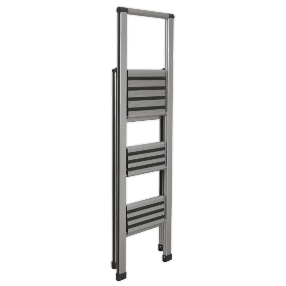 Sealey Aluminium Professional Folding Step Ladder 3-Step 150kg Capacity Model No-APSL3
