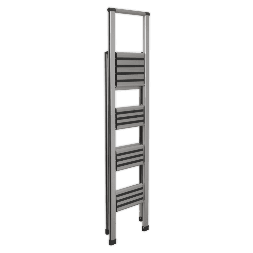 Sealey Aluminium Professional Folding Step Ladder 4-Step 150kg Capacity Model No-APSL4