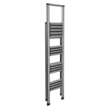 Sealey Aluminium Professional Folding Step Ladder 4-Step 150kg Capacity Model No-APSL4