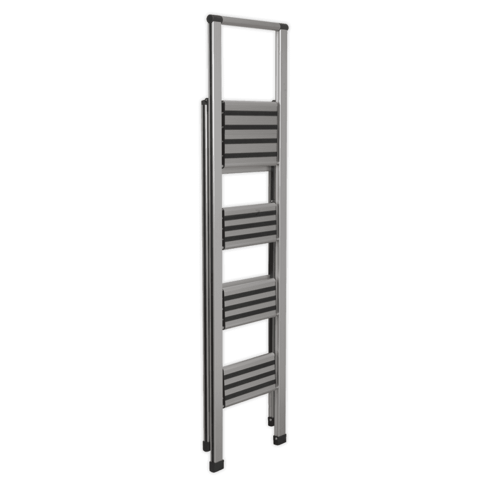 Sealey Aluminium Professional Folding Step Ladder 4-Step 150kg Capacity Model No-APSL4