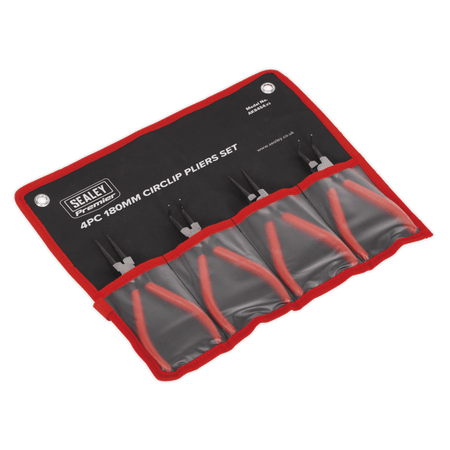 Sealey Circlip Pliers Set 4pc 180mm Model No-AK8454