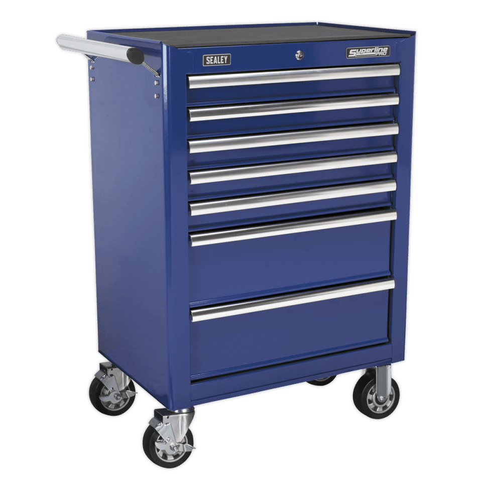 Sealey Rollcab 7 Drawer with Ball Bearing Runners - Blue Model No-AP26479TC