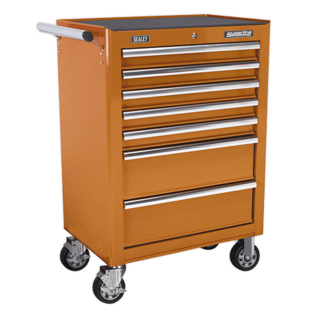 Sealey Rollcab 7 Drawer with Ball Bearing Runners - Orange Model No-AP26479TO