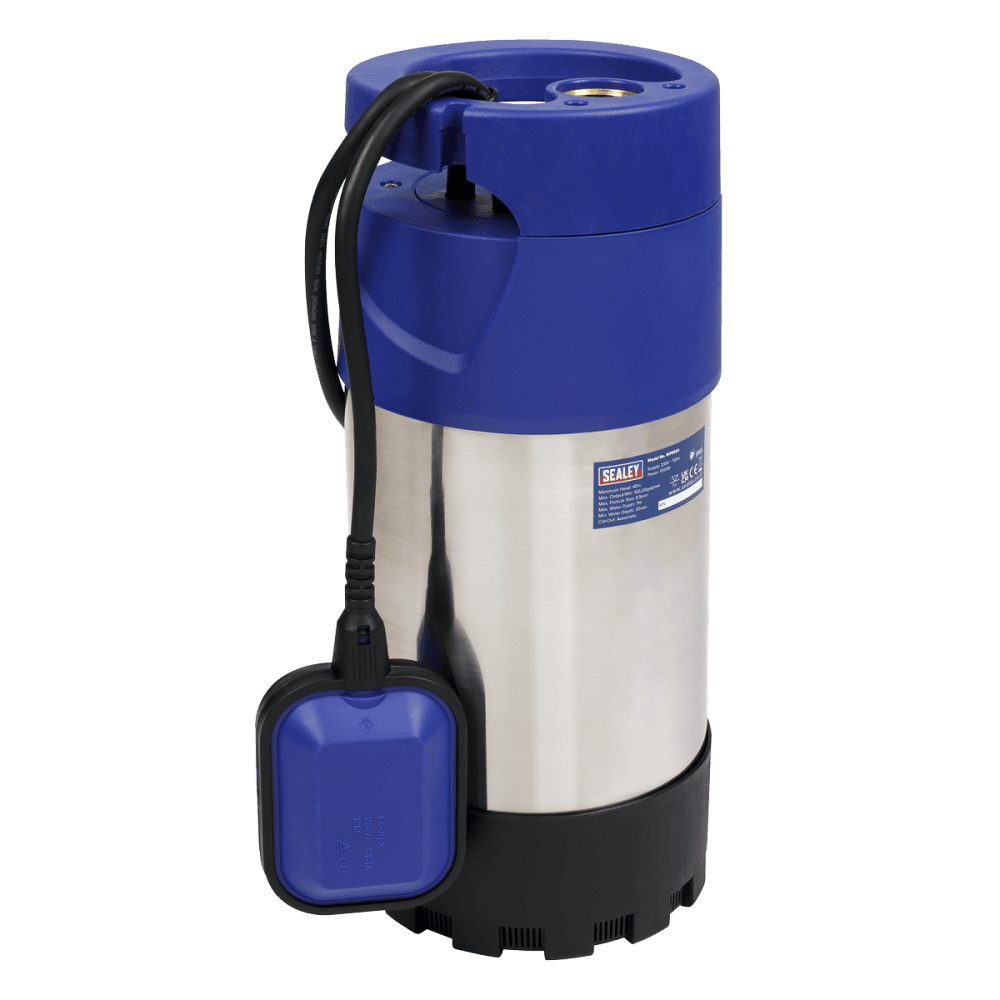 Sealey Submersible Stainless Water Pump Automatic 92ltr/min 40mtr Head 230V Model No-WPS92A