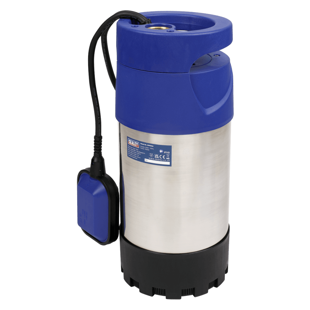 Sealey Submersible Stainless Water Pump Automatic 92ltr/min 40mtr Head 230V Model No-WPS92A
