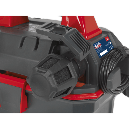 Sealey Garage Vacuum 1500W with Remote Control - Wall Mounting Model No-GV180WM