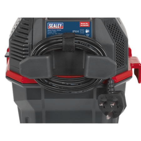 Sealey Garage Vacuum 1500W with Remote Control - Wall Mounting Model No-GV180WM