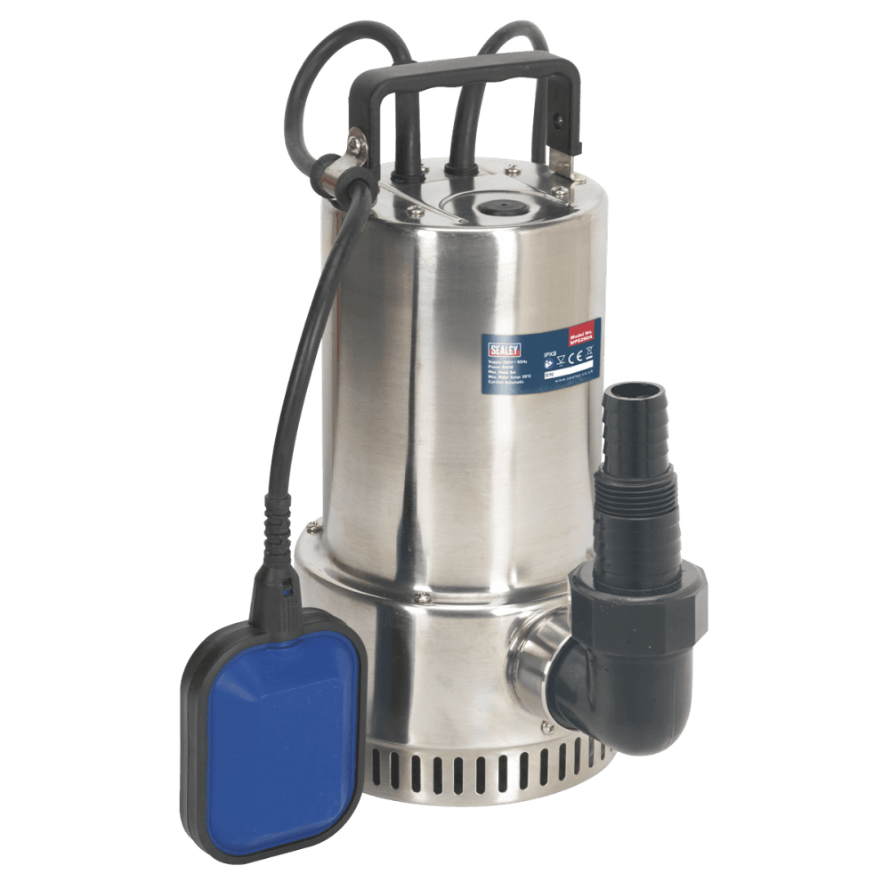 Sealey Submersible Stainless Water Pump Automatic 250ltr/min 230V Model No-WPS250A