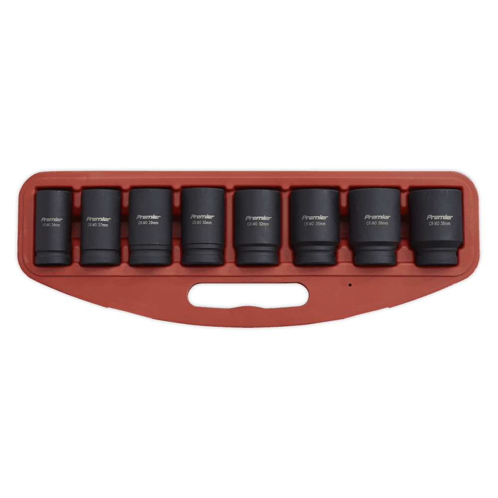 Sealey Impact Socket Set 8pc Deep 3/4"Sq Drive Metric Model No-AK885