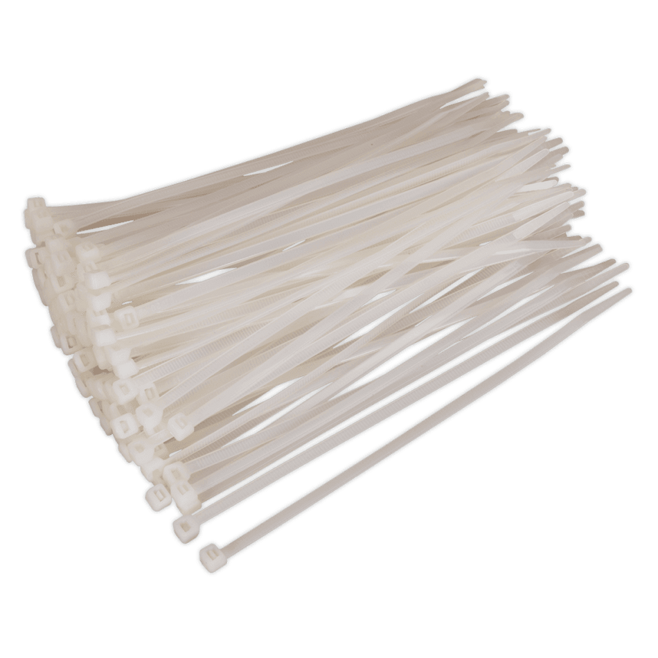 Sealey Cable Ties 200 x 4.8mm White Pack of 100 Model No-CT20048P100W