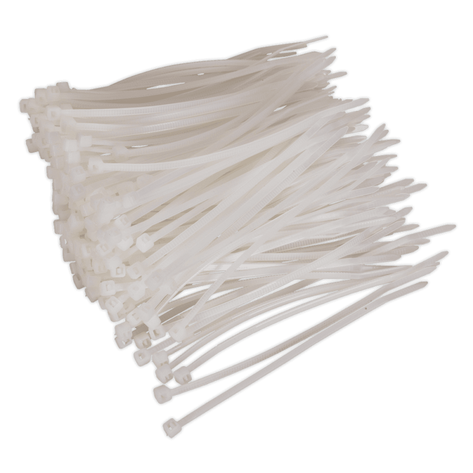 Sealey Cable Ties 100 x 2.5mm White Pack of 200 Model No-CT10025P200W