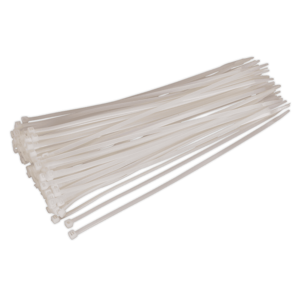 Sealey Cable Ties 300 x 4.8mm White Pack of 100 Model No-CT30048P100W