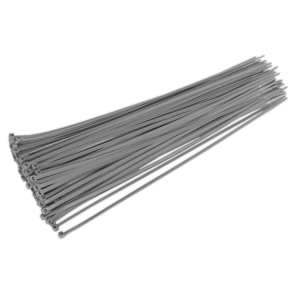 Sealey Cable Ties 380 x 4.8mm Silver Pack of 100 Model No-CT38048P100S