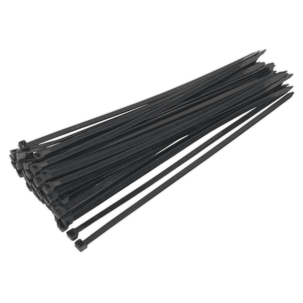 Sealey Cable Ties 350 x 7.6mm Black Pack of 50 Model No-CT35076P50