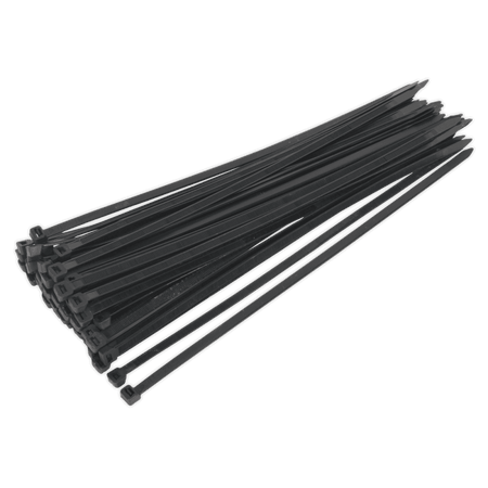 Sealey Cable Ties 350 x 7.6mm Black Pack of 50 Model No-CT35076P50