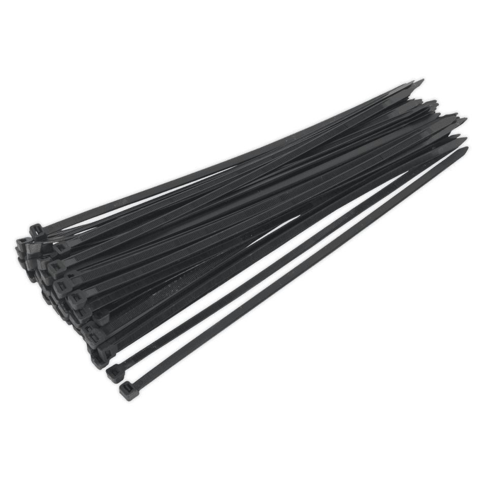 Sealey Cable Ties 350 x 7.6mm Black Pack of 50 Model No-CT35076P50