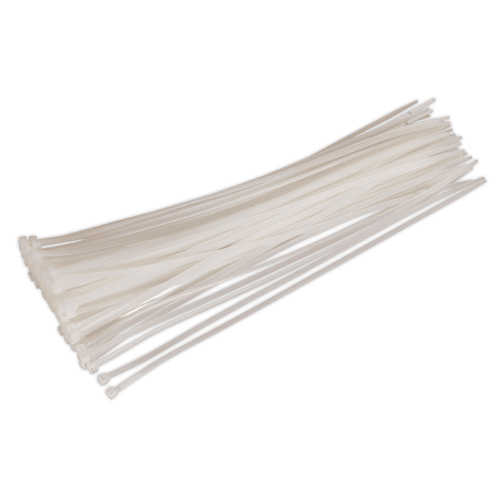 Sealey Cable Ties 380 x 4.8mm White Pack of 100 Model No-CT38048P100W