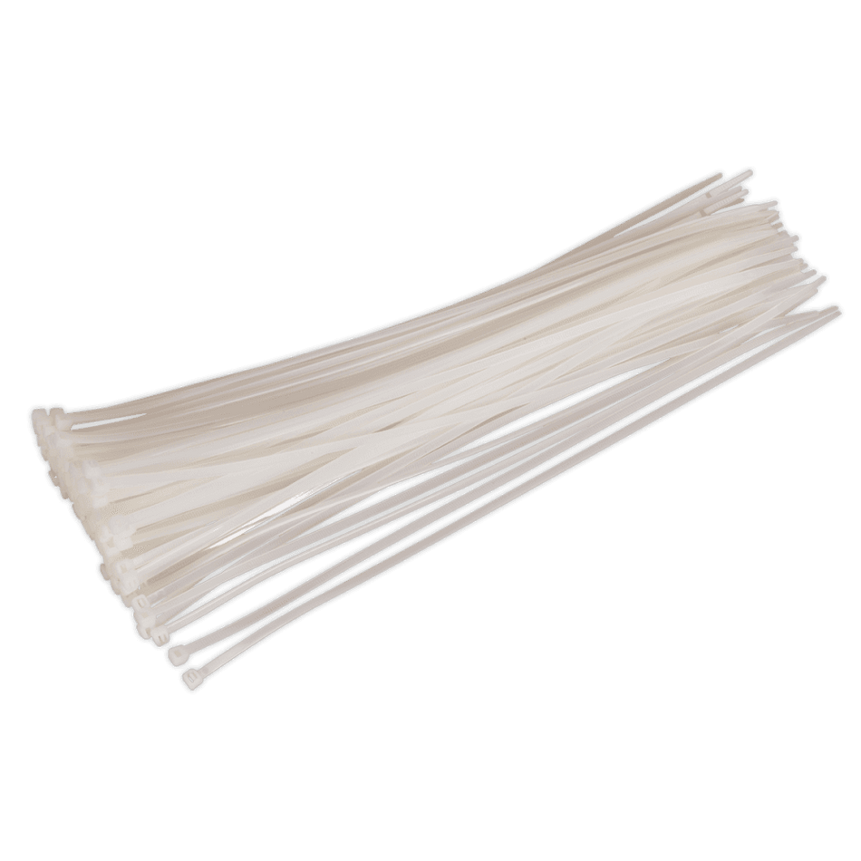 Sealey Cable Ties 380 x 4.8mm White Pack of 100 Model No-CT38048P100W