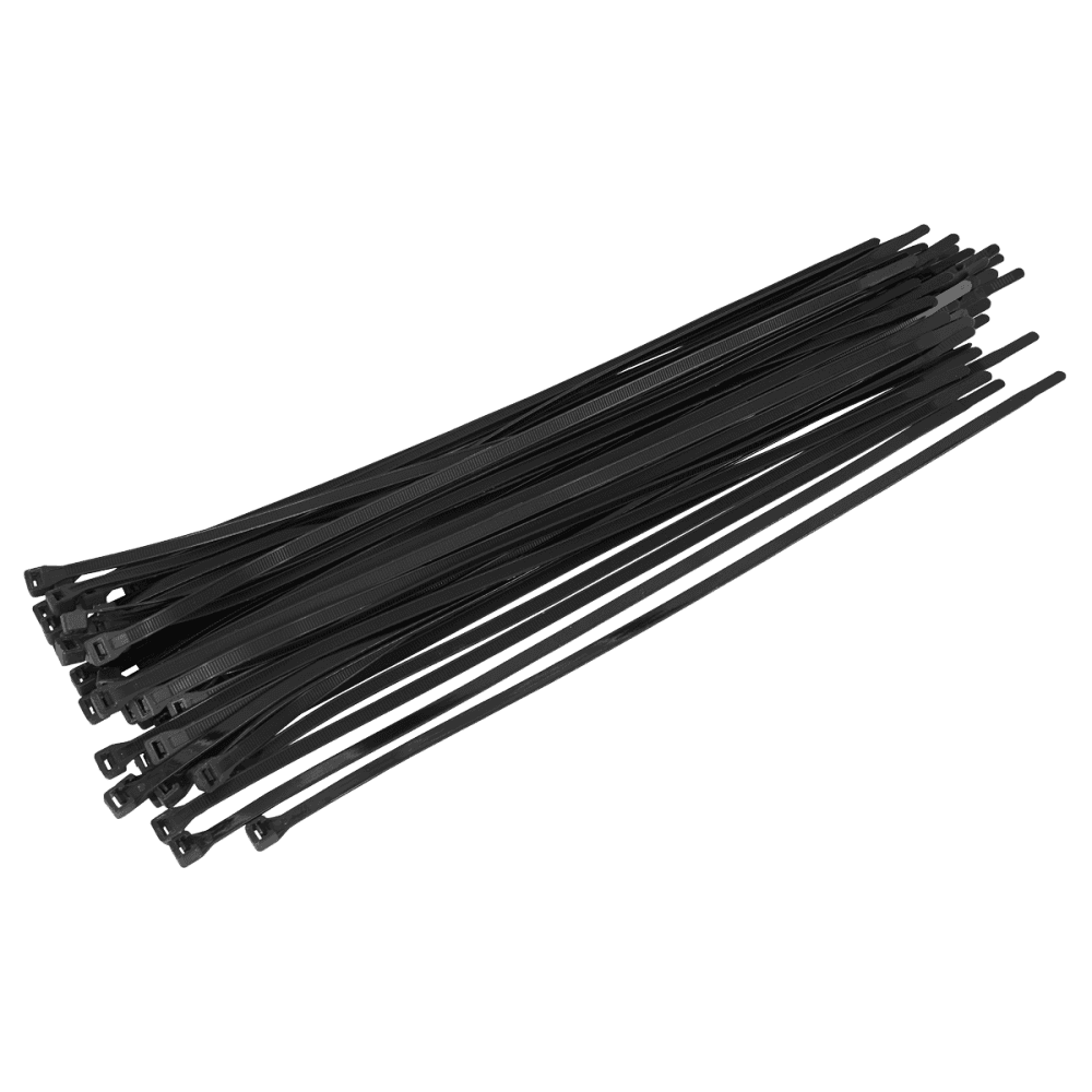 Sealey Cable Ties 450 x 7.6mm Black Pack of 50 Model No-CT45076P50