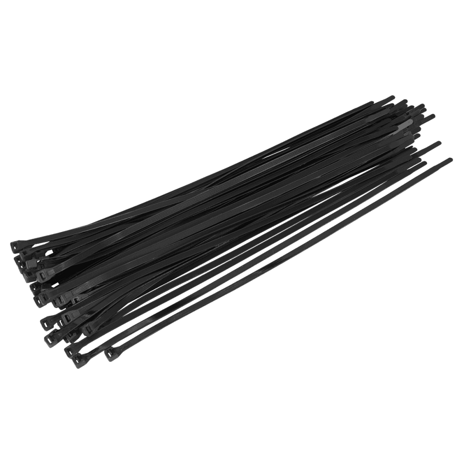 Sealey Cable Ties 450 x 7.6mm Black Pack of 50 Model No-CT45076P50