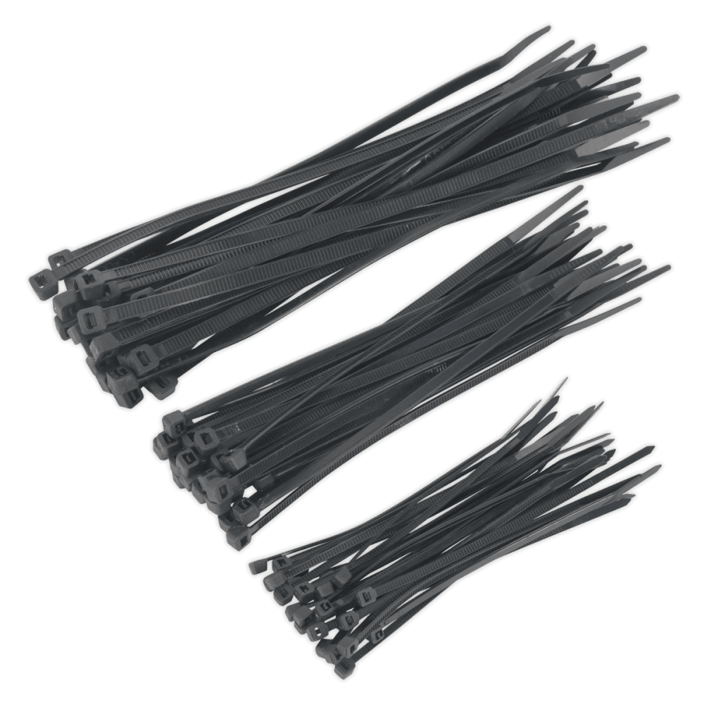 Sealey Cable Ties Assorted Black Pack of 75 Model No-CT75B