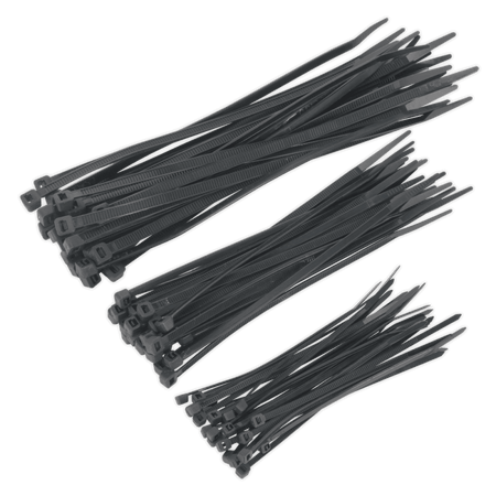 Sealey Cable Ties Assorted Black Pack of 75 Model No-CT75B