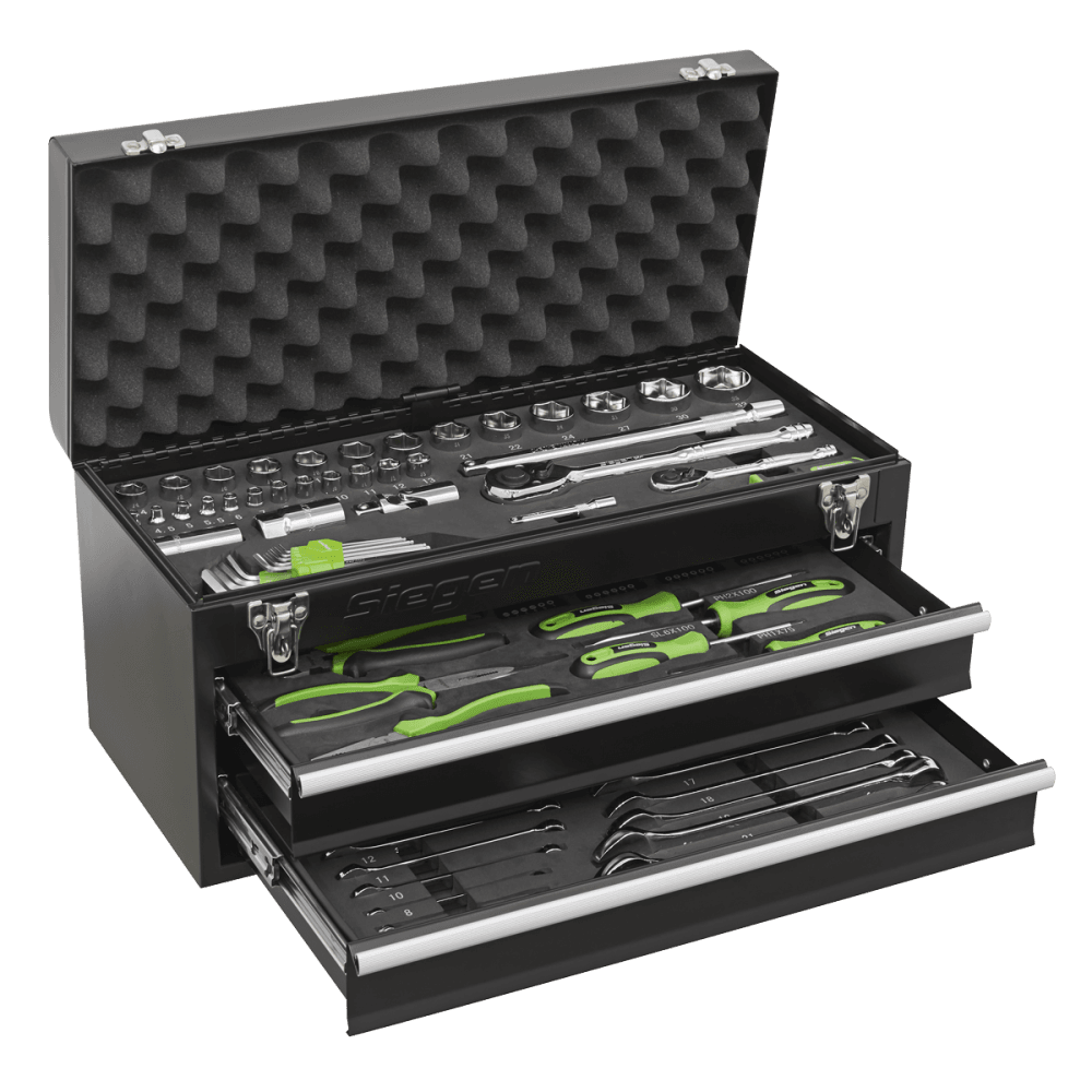 Sealey Portable Tool Chest 2 Drawer with 90pc Tool Kit Model No-S01055