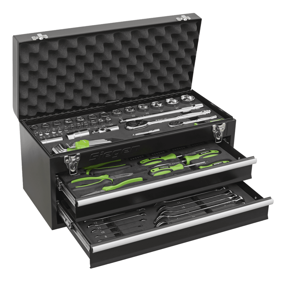 Sealey Portable Tool Chest 2 Drawer with 90pc Tool Kit Model No-S01055