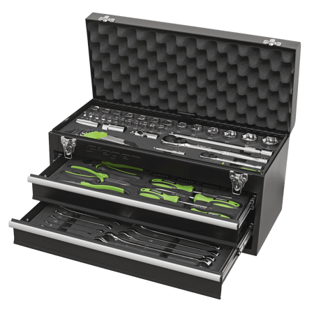 Sealey Portable Tool Chest 2 Drawer with 90pc Tool Kit Model No-S01055