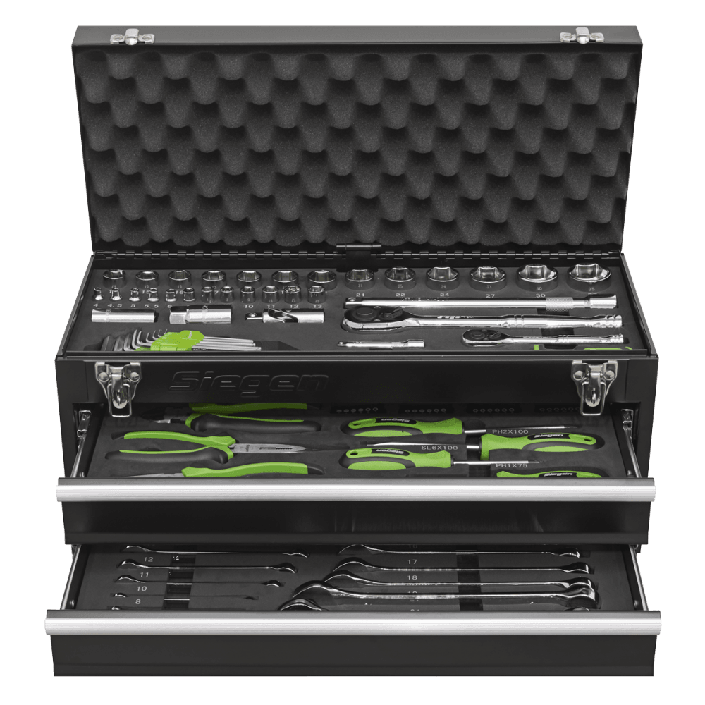 Sealey Portable Tool Chest 2 Drawer with 90pc Tool Kit Model No-S01055