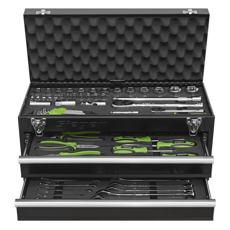 Sealey Portable Tool Chest 2 Drawer with 90pc Tool Kit Model No-S01055