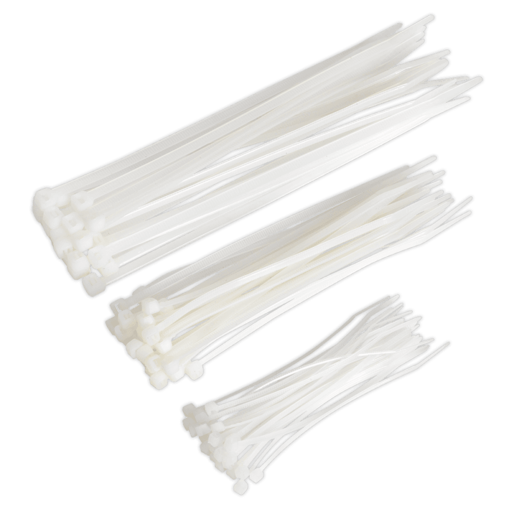 Sealey Cable Ties Assorted White Pack of 75 Model No-CT75W