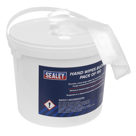 Sealey Hand Wipes Bucket 3ltr Pack of 150 Model No-SCW3
