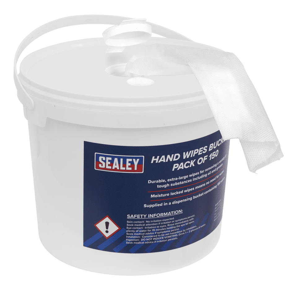 Sealey Hand Wipes Bucket 3ltr Pack of 150 Model No-SCW3