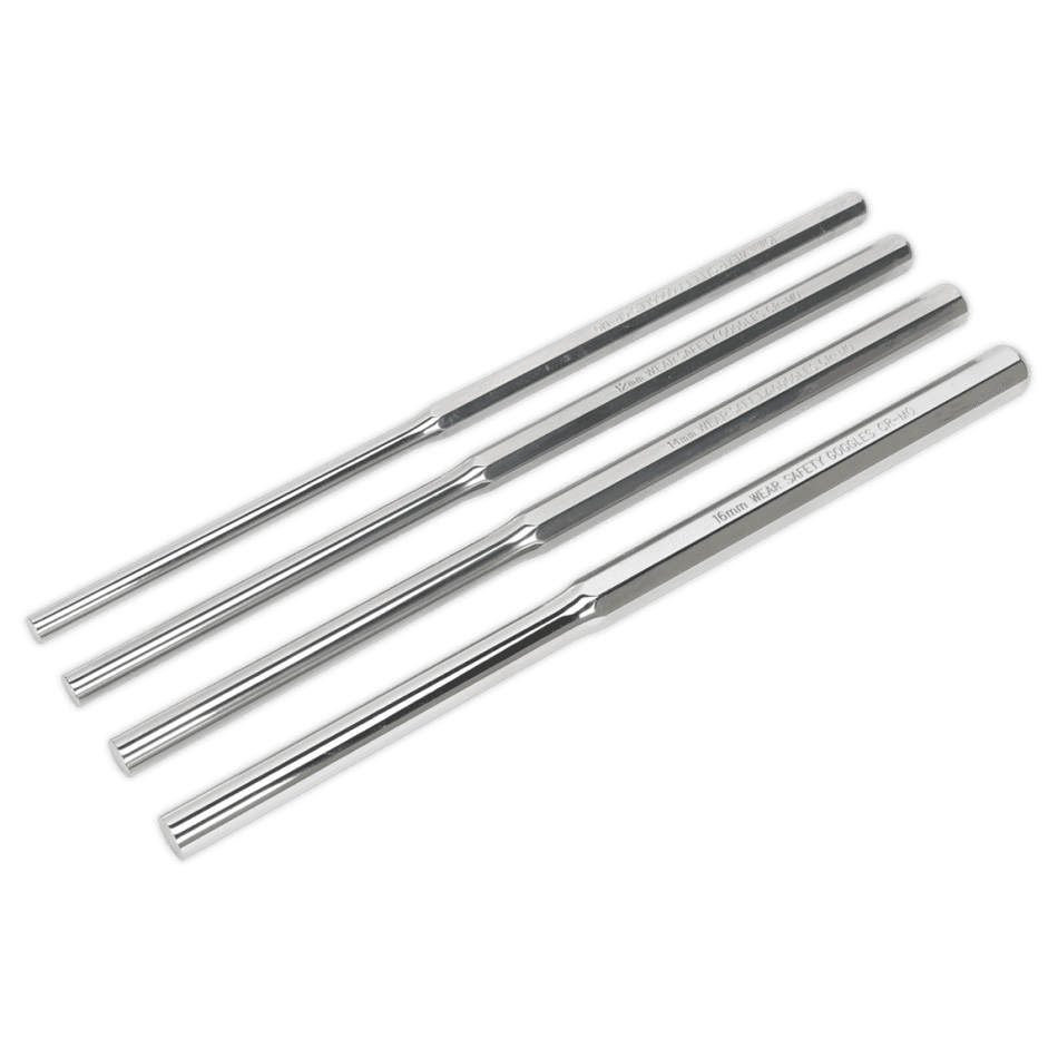 Sealey Parallel Pin Punch Set 4pc Extra-Long Model No-AK9147