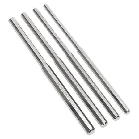 Sealey Parallel Pin Punch Set 4pc Extra-Long Model No-AK9147