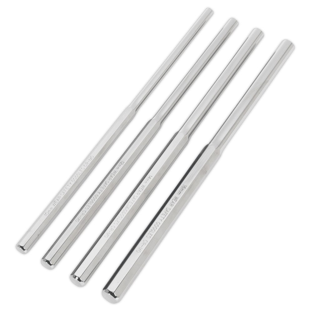 Sealey Parallel Pin Punch Set 4pc Extra-Long Model No-AK9147