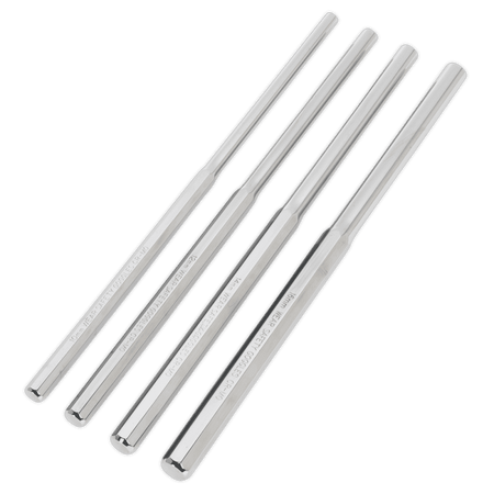 Sealey Parallel Pin Punch Set 4pc Extra-Long Model No-AK9147