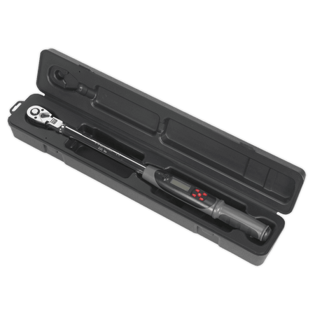 Sealey Angle Torque Wrench Flexi-Head Digital 1/2"Sq Drive 20-200Nm Model No-STW309