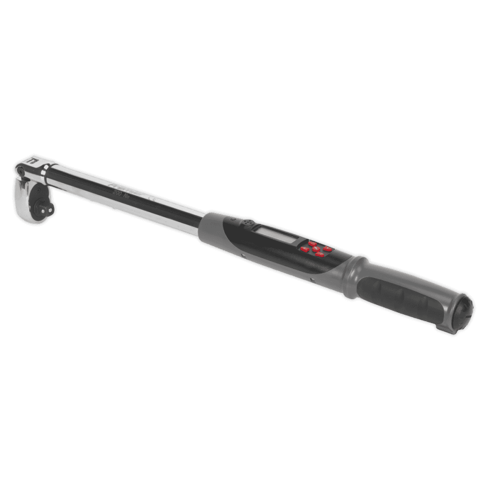 Sealey Angle Torque Wrench Flexi-Head Digital 1/2"Sq Drive 20-200Nm Model No-STW309