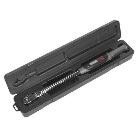 Sealey Angle Torque Wrench Flexi-Head Digital 1/2"Sq Drive 20-200Nm Model No-STW309