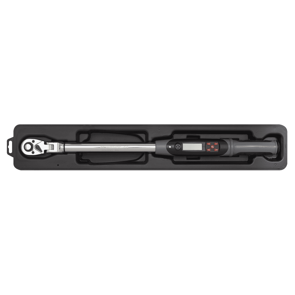 Sealey Angle Torque Wrench Flexi-Head Digital 1/2"Sq Drive 20-200Nm Model No-STW309