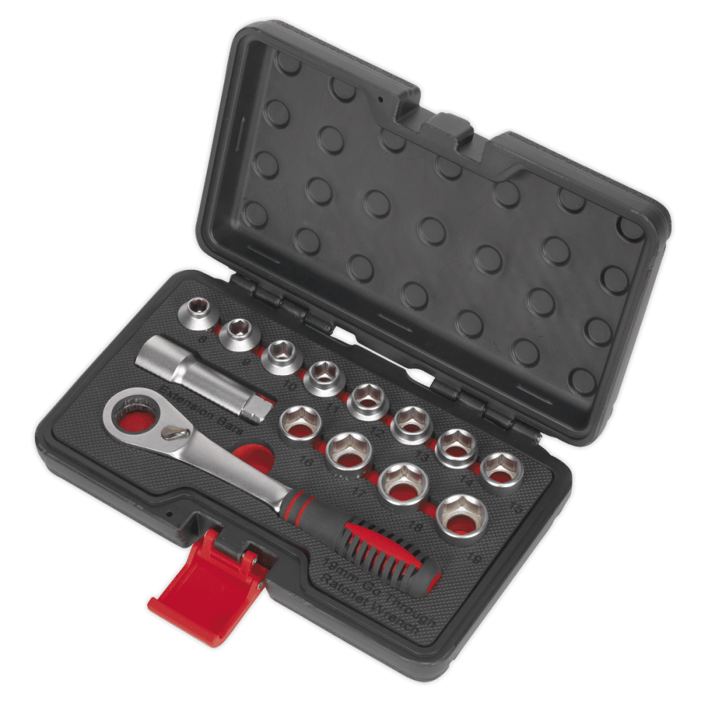 Sealey Socket Set 14pc Go-Through Low Profile WallDrive Metric Model No-AK6926
