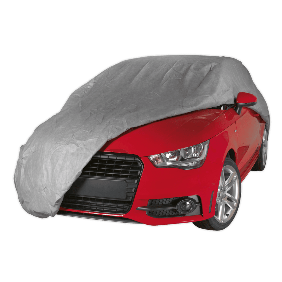 Sealey All Seasons Car Cover 3-Layer - Medium Model No-SCCM