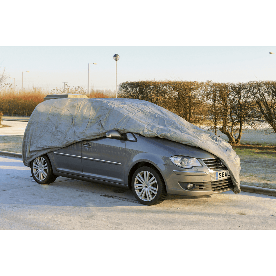 Sealey All Seasons Car Cover 3-Layer - Medium Model No-SCCM
