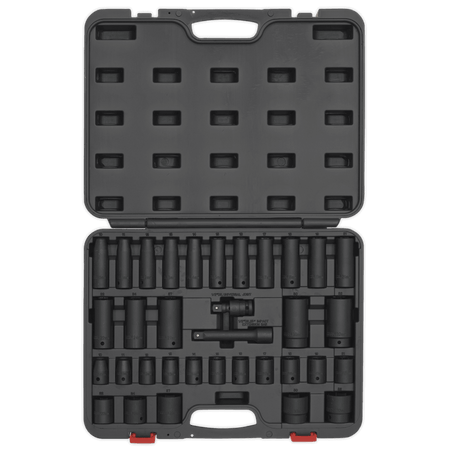 Sealey Impact Socket Set 34pc 1/2"Sq Drive Metric Model No-AK5634M